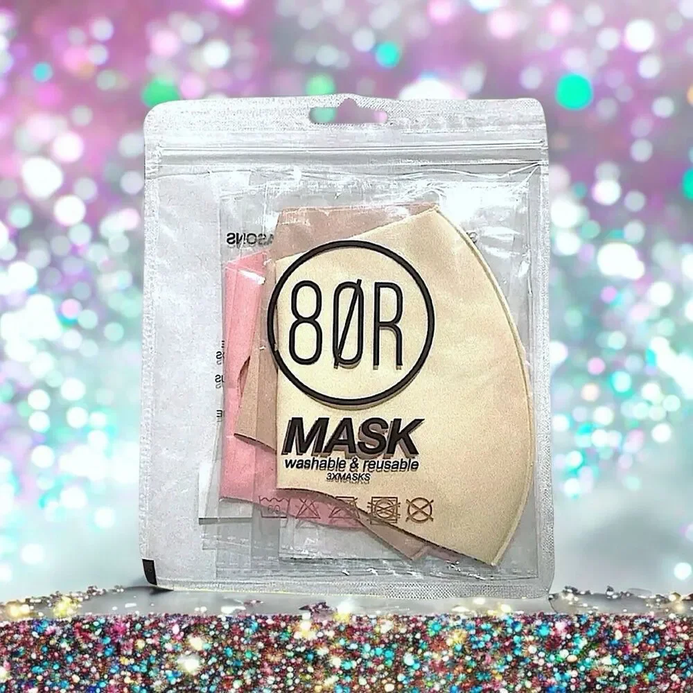8 OTHER REASONS Face Mask Trio in Cream, Pink, Tan MSRP $21.95 New In Package